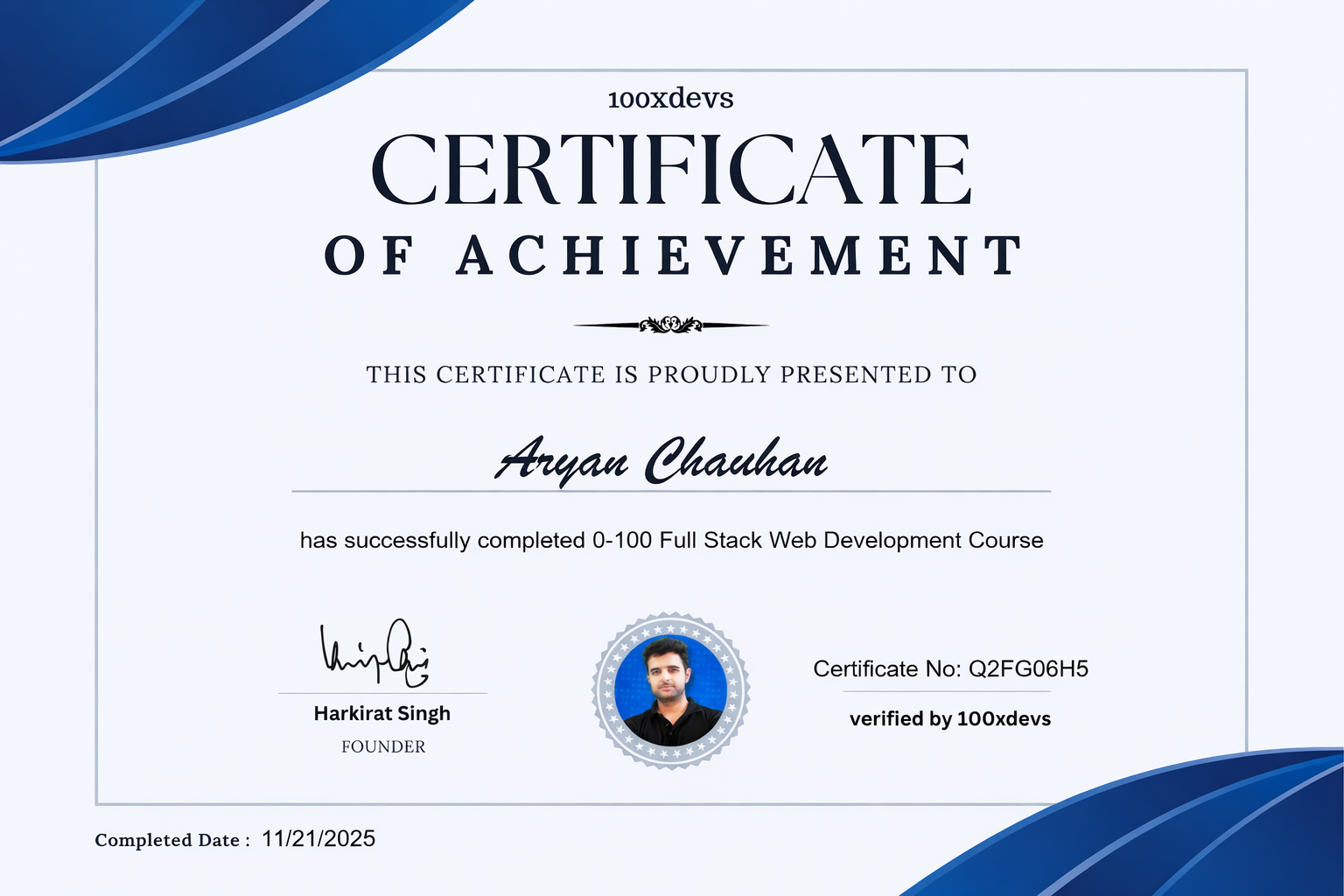 100xDev Web Development